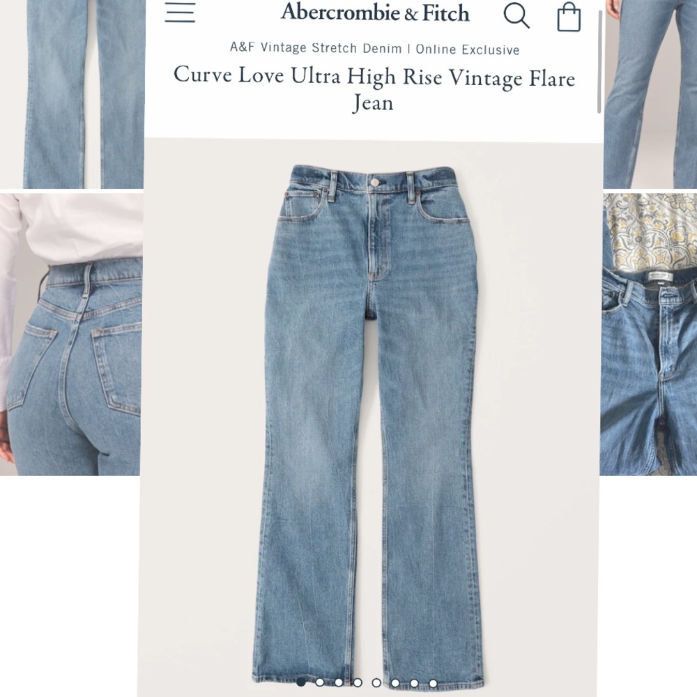 Abercrombie Curve Love Ultra High Rise Vintage Flare Jeans